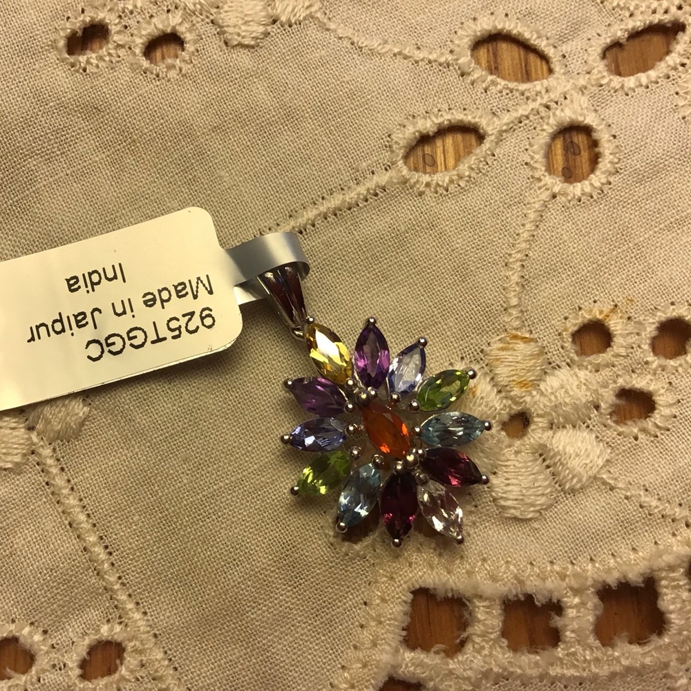 Limited edition sterling silver gemstone pendant